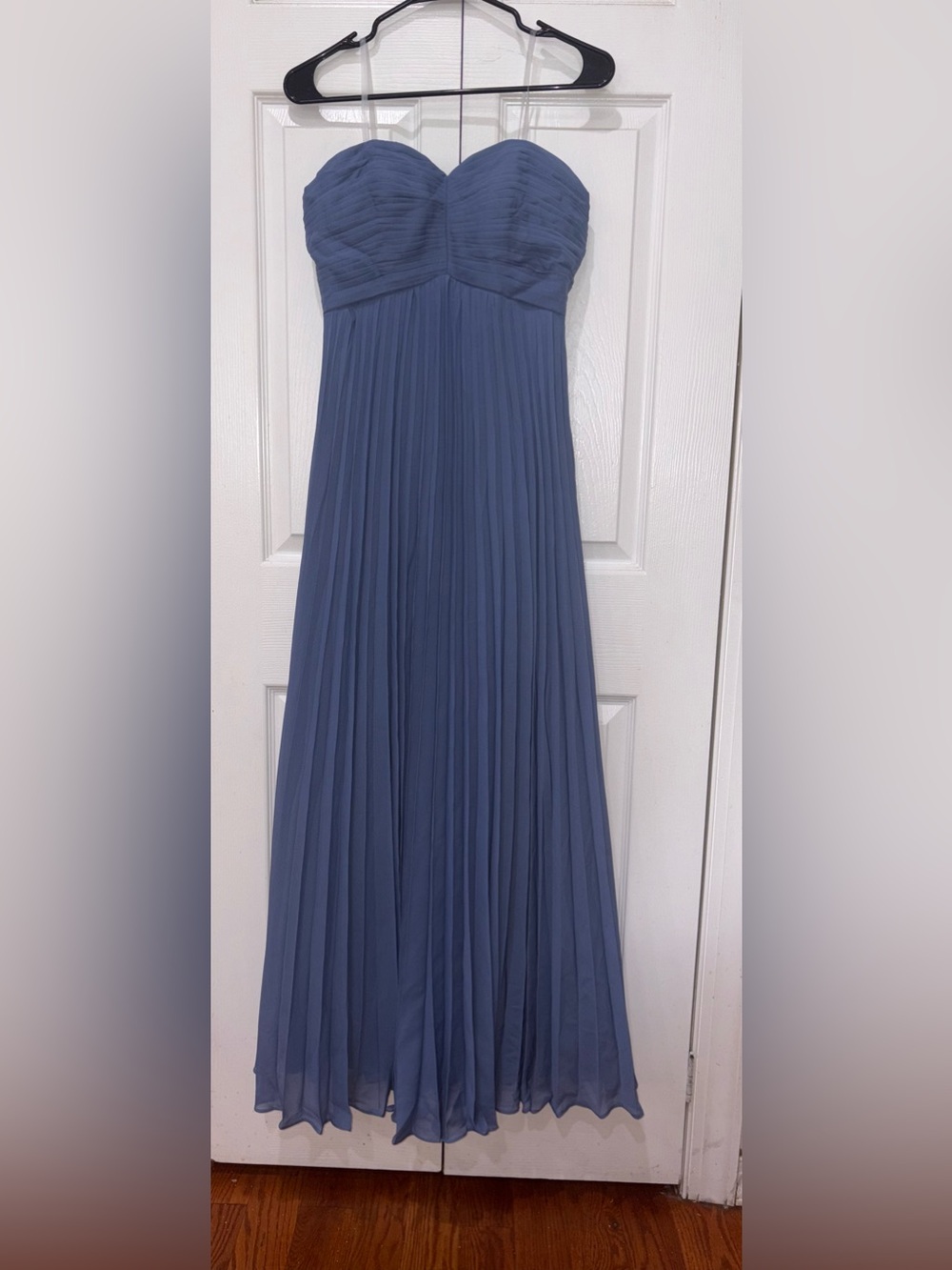 Pleated Maxi Skirt - Slate Blue